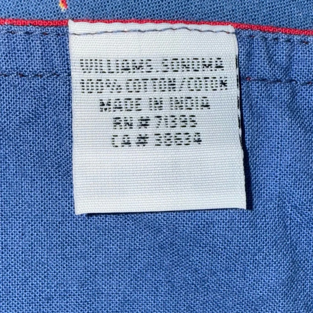 Williams Sonoma 'Provence' Blue & Red French Country Cotton Placemats VTG 1990's